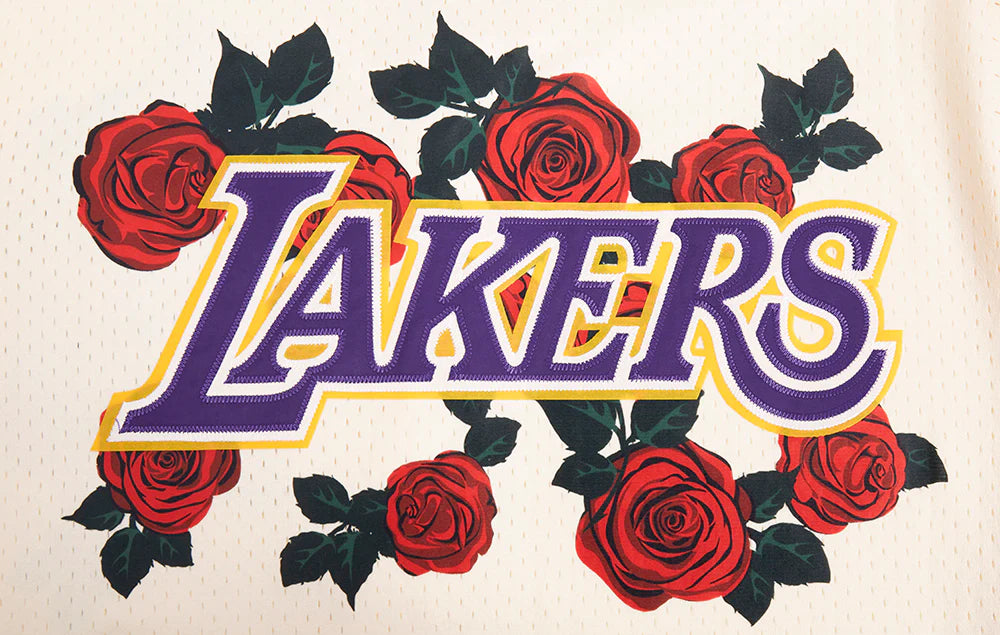 Los Angeles Lakers - NBA Roses Mesh Button Down Shirt