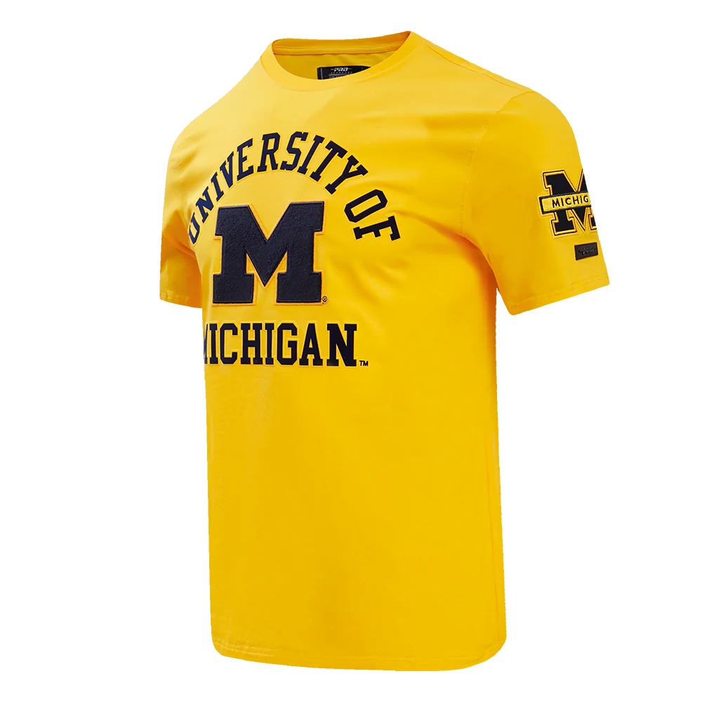 Michigan Wolverines - NCAA University Of Michigan Classic Men's Stacked Logo T-Shirt
