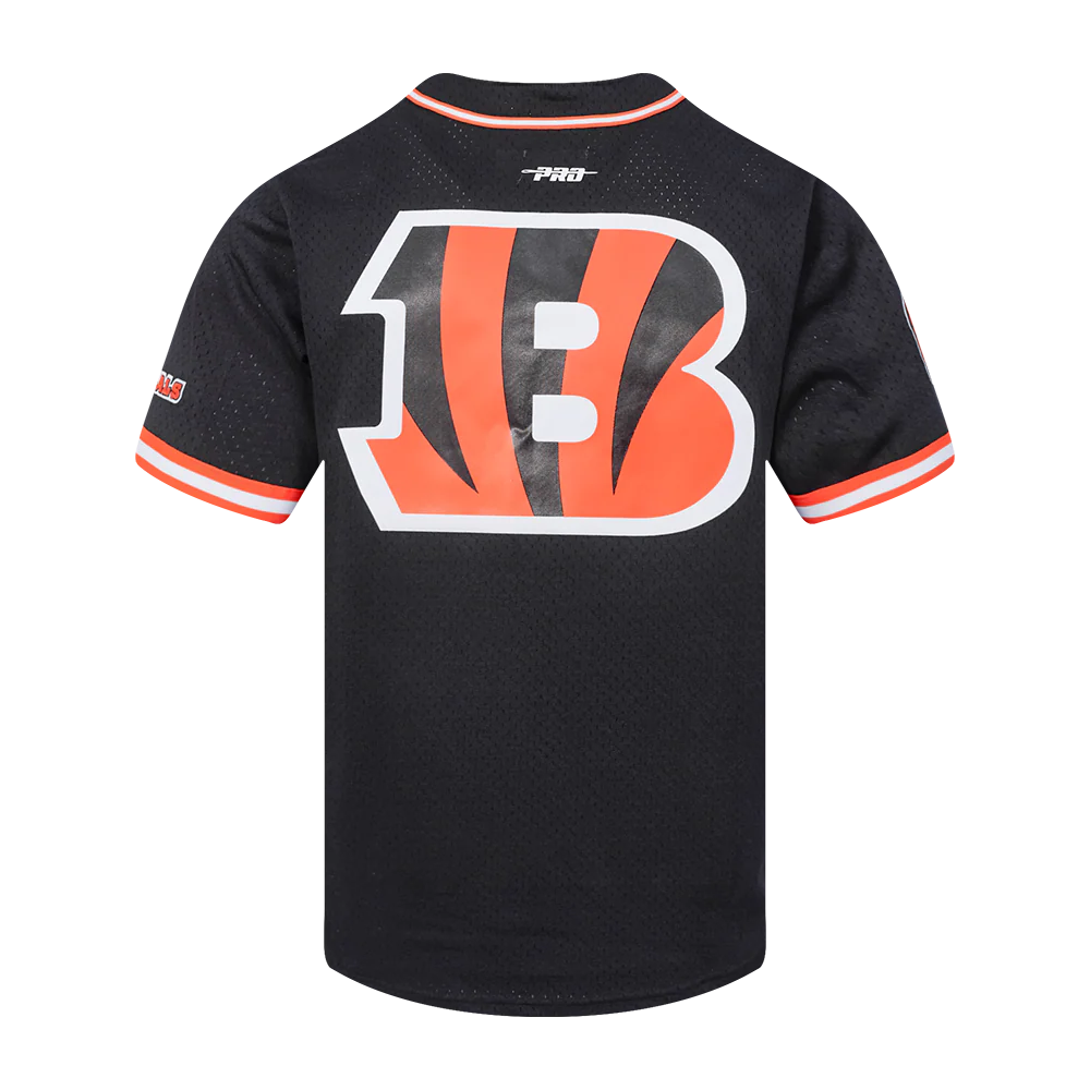 Cincinnati Bengals - NFL Script Tail Mesh Bottom Down Men's Adult Shirt