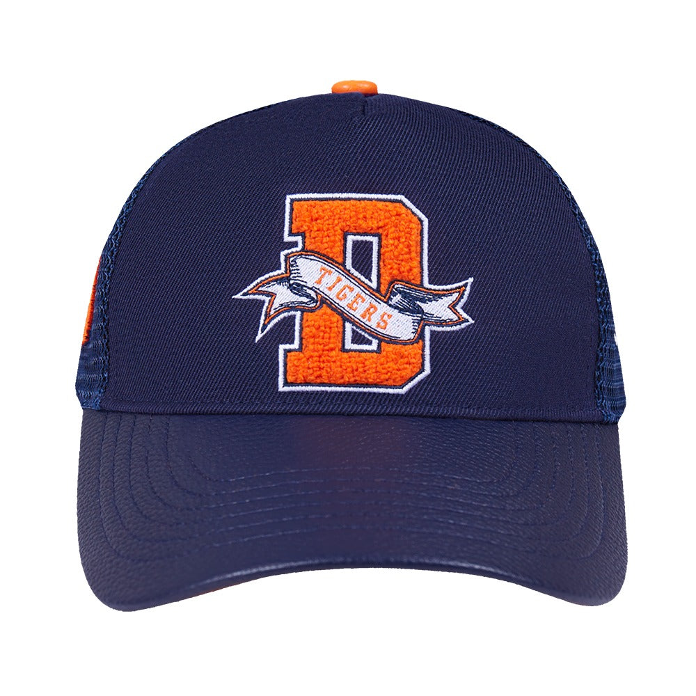 Detroit Tigers - MLB Team Pennants M Pinch Front Trucker Leather Hat