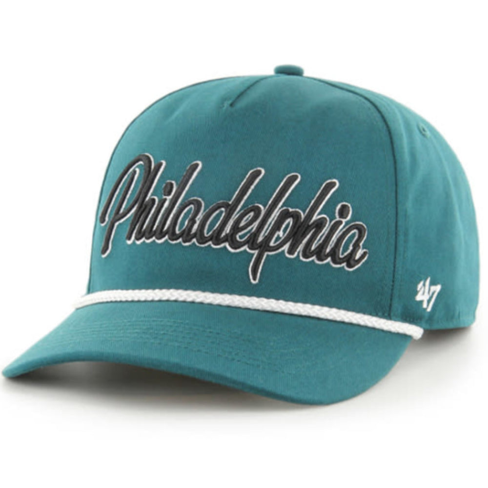 Philadelphia Eagles - Pacific Green Overhand Hitch RF Hat, 47 Brand