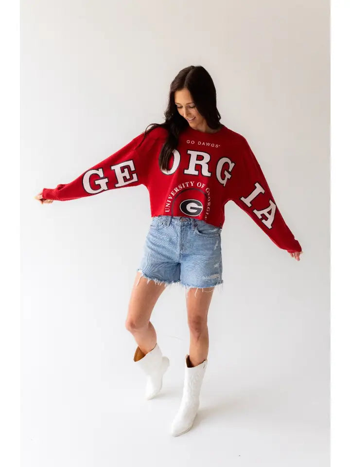 Georgia Bulldogs - NCAA Phipps Split Cropped Long Sleeve