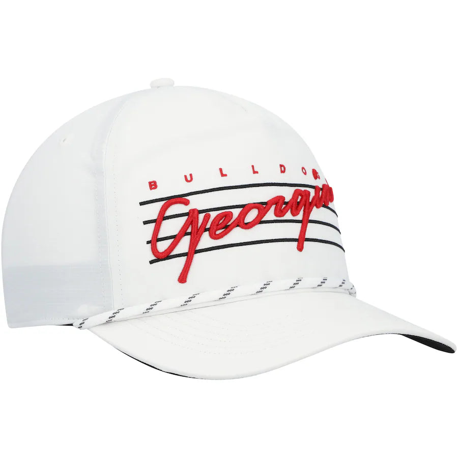 Georgia Bulldogs - White Downburst Hitch Trucker Adjustable Hat, 47 Brand