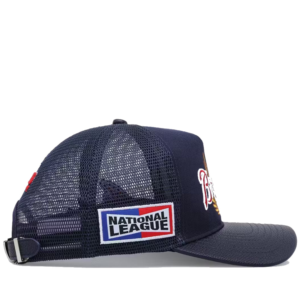 Atlanta Braves - MLB Fast Lane Logo Wool Trucker Strapback Hat
