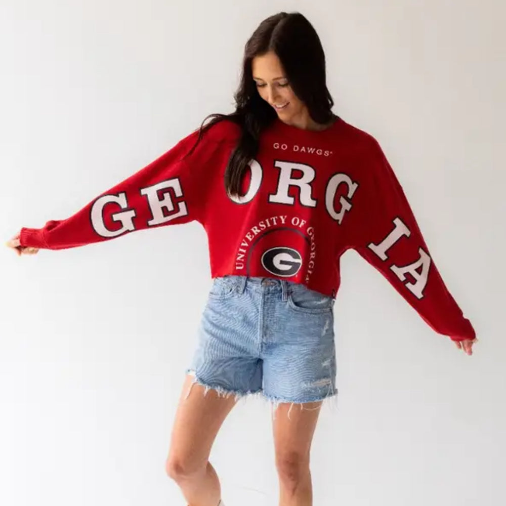 Georgia Bulldogs - NCAA Phipps Split Cropped Long Sleeve