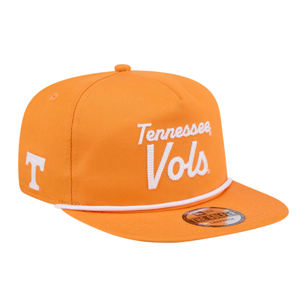 Tennessee Volunteers -  Orange Script Golfer Snapback Hat, New Era