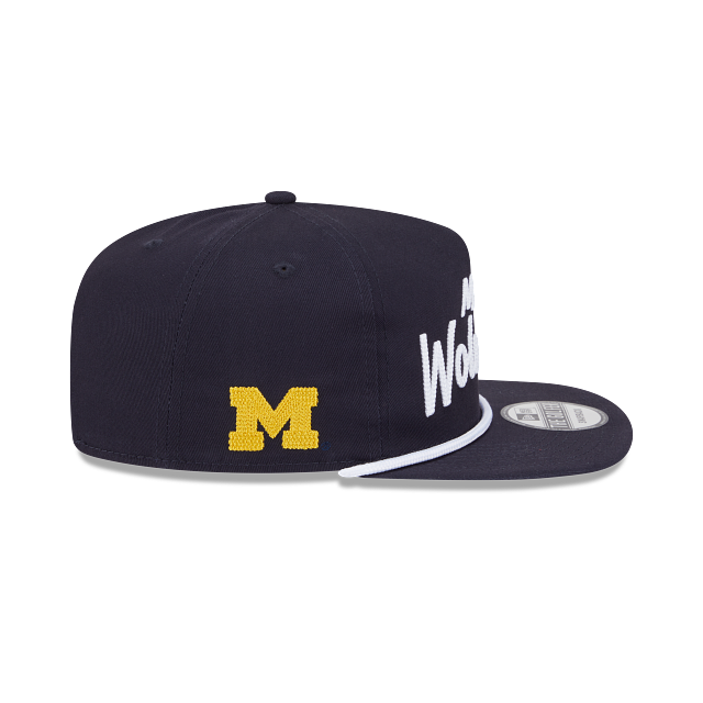 Michigan Wolverines - Golfer Team Text Snapback Hat, New Era