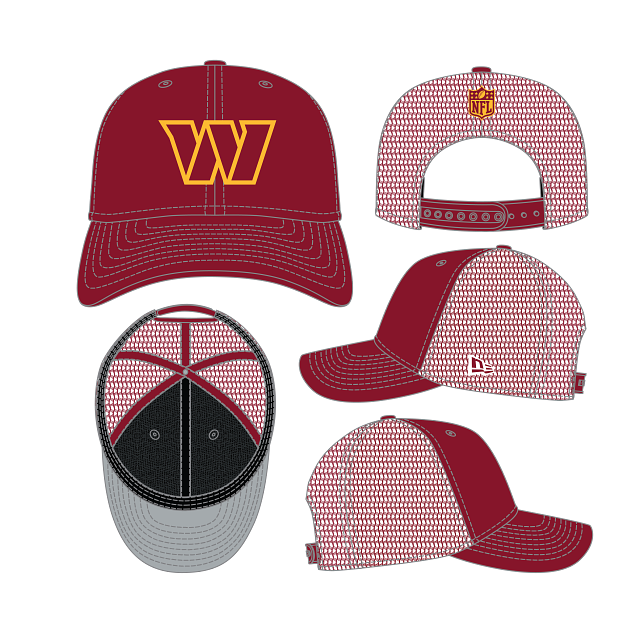 Washington Commanders - 9Seventy Team Trucker Adjustable Hat, New Era