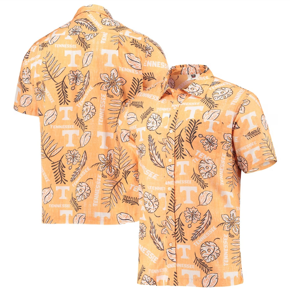 Tennessee Volunteers - Vintage Floral Button-Up Shirt
