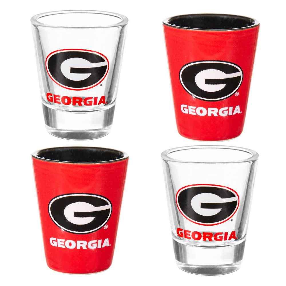 Georgia Bulldogs - NCAA Glass and Ceramic Shot Glass Set