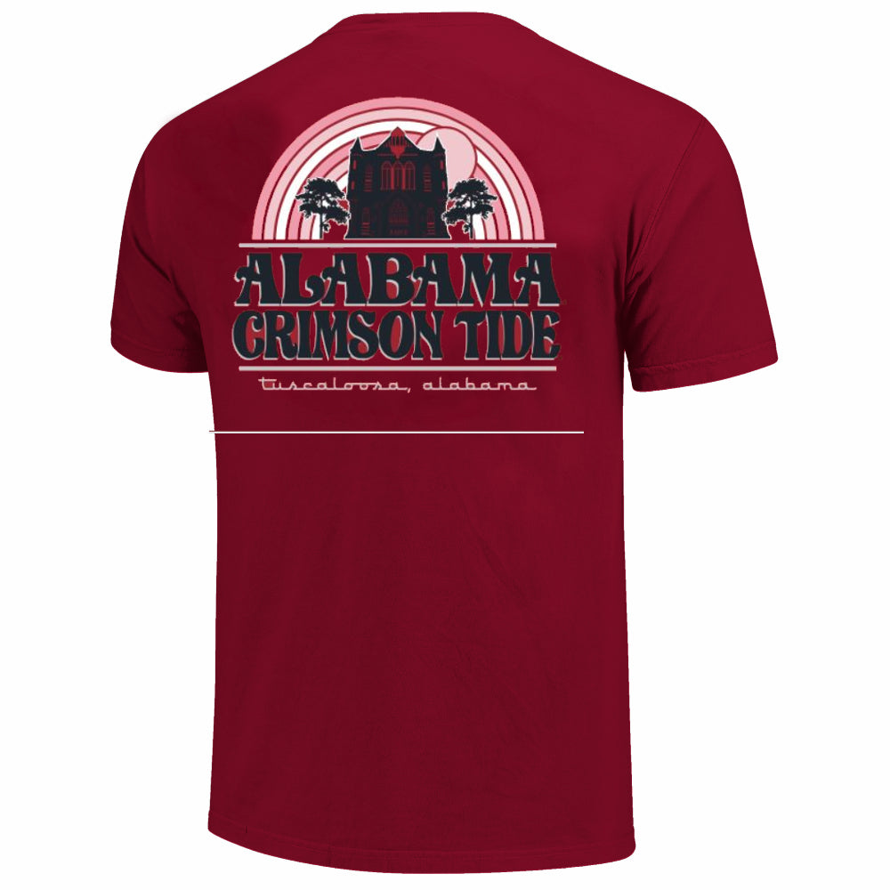 Alabama Crimson Tide - Rainbow Campus Building Cardinal T-Shirt