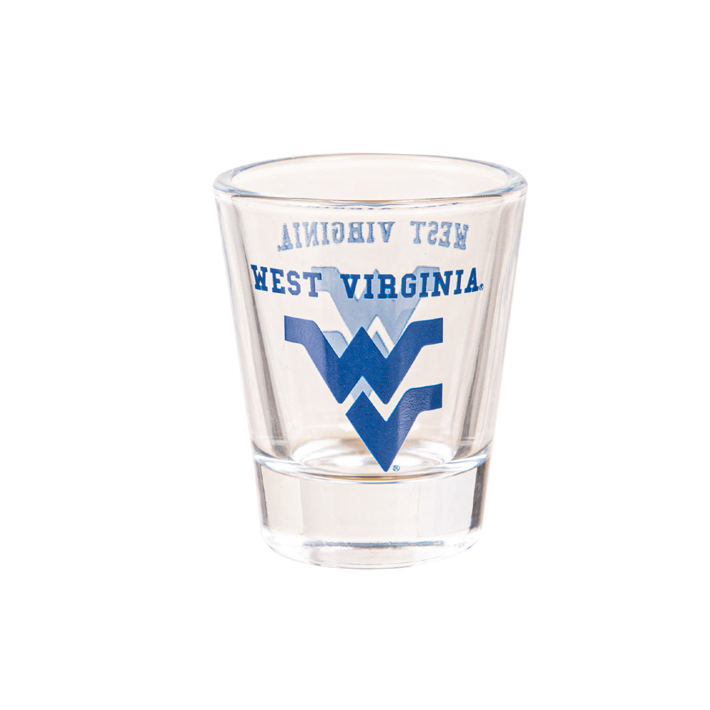 NCAA University Of West Virginia - Glass and Ceramic Shot Glass Set