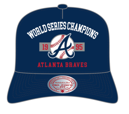 MLB Atlanta Braves Wordld Series Champions 1995 Blue Pro Pinch Fit Hat