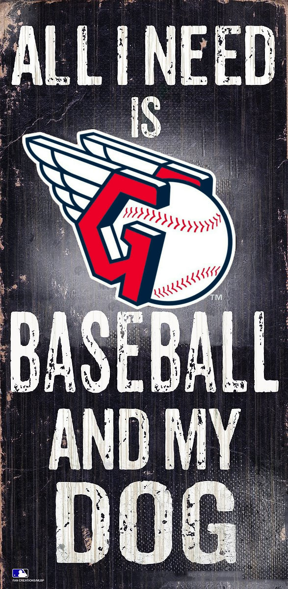 Cleveland Guardians - MLB Baseball and My Dog Sign