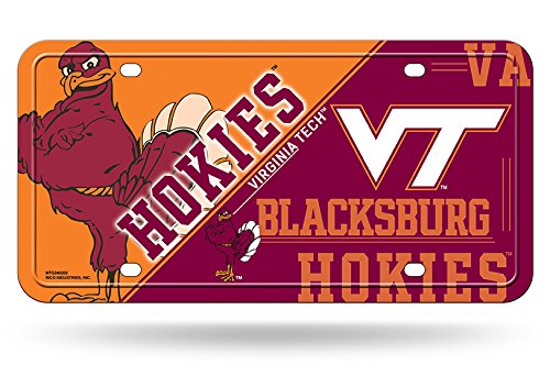 NCAA Virginia Tech Hokies Metal License Plate Tag
