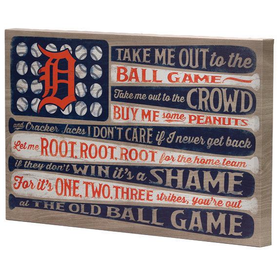 Detroit Tigers - Canvas Flag Wall Art