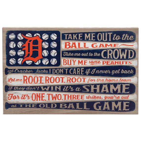 Detroit Tigers - Canvas Flag Wall Art