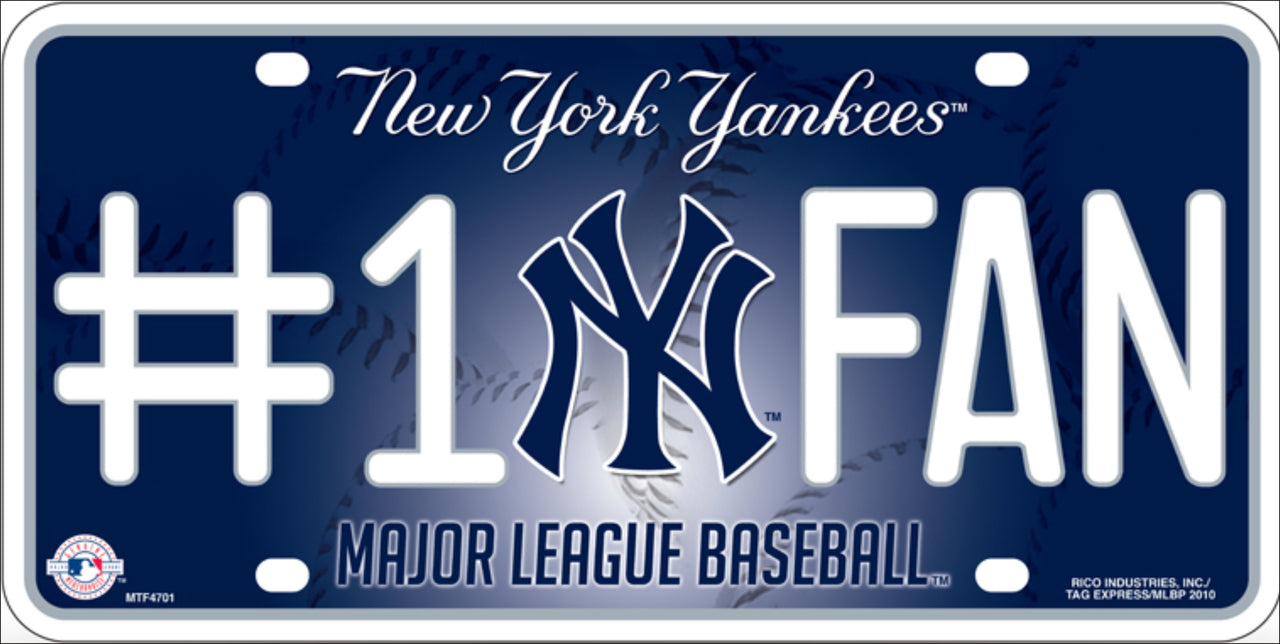 New York Yankees - #1 Fan Metal License Plate