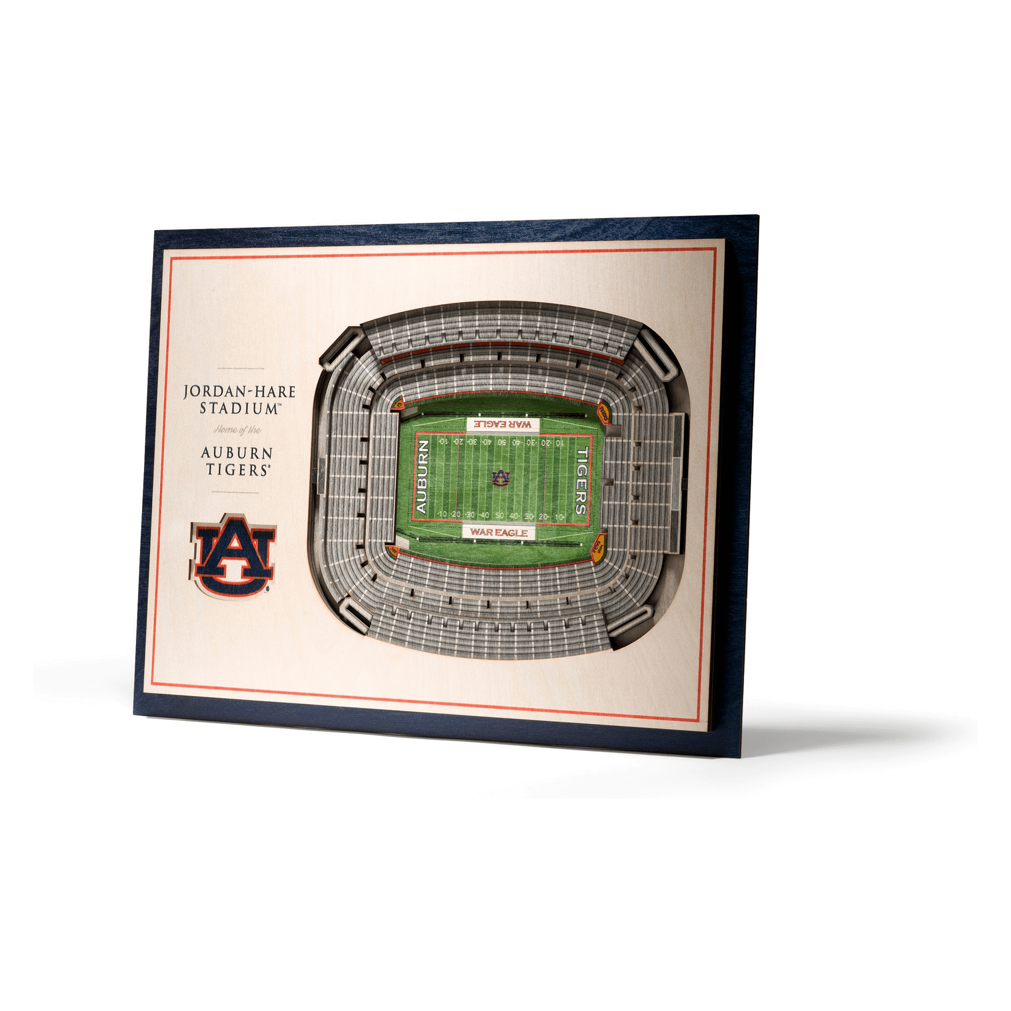 Auburn Tigers 5 Layer Stadiumviews 3D Wall Art