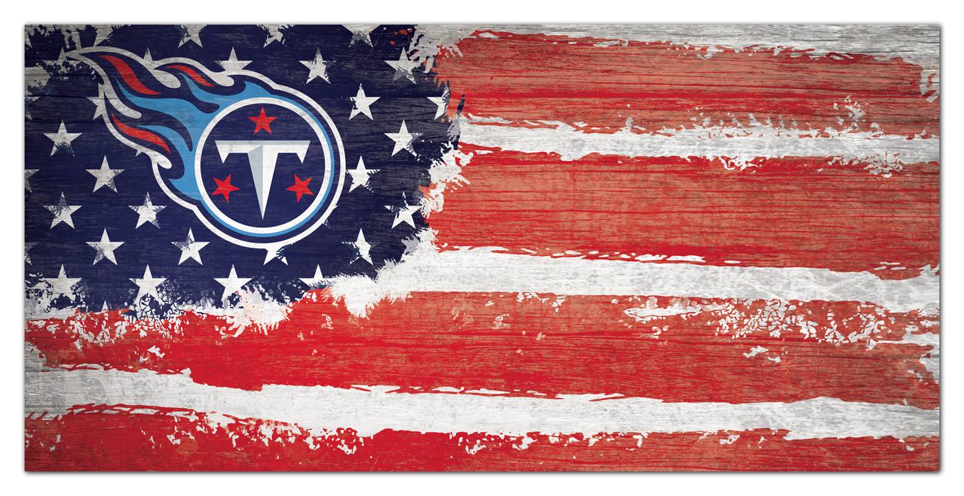 Tennessee Titans - Flag Wood Sign