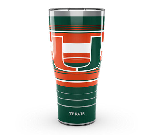 Miami Hurricanes - Hype Stripes Stainless Steel Tumbler